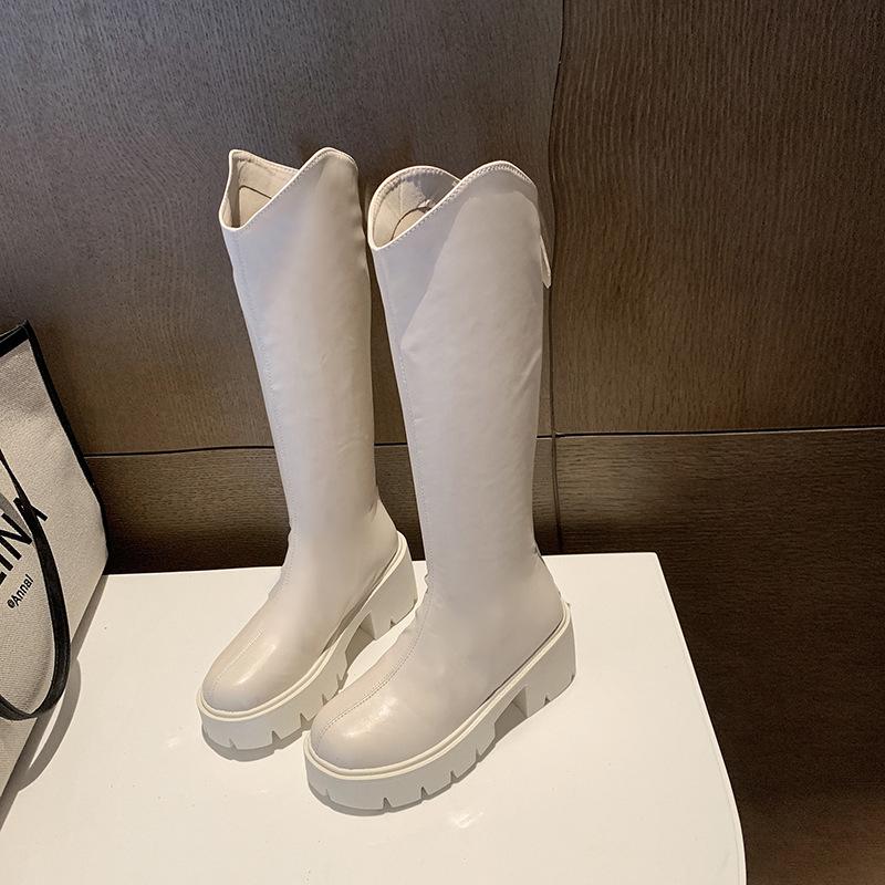 Boots Children's Small Height Medium Boots Winter 2025 New Single Boots Thick-soled Knight Boots