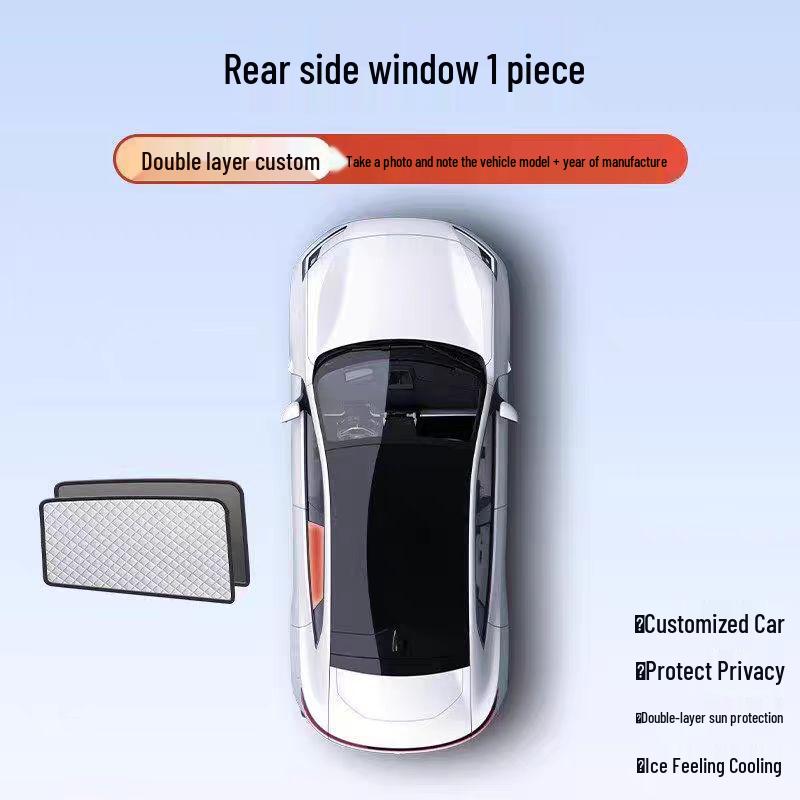 Magnetic Mesh Car Sunshade: Heat & Privacy Side Window Curtains
