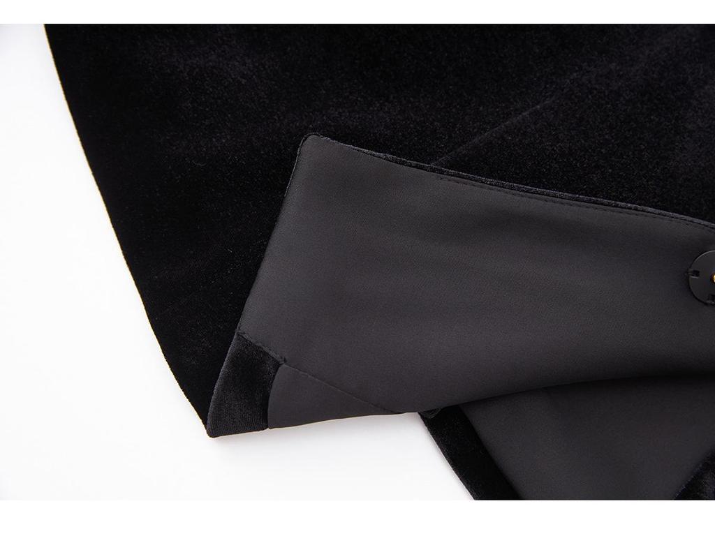 Women's French Black Velvet Slim-Fit Waist-Cinching Suit Jacket - New Autumn Fashion