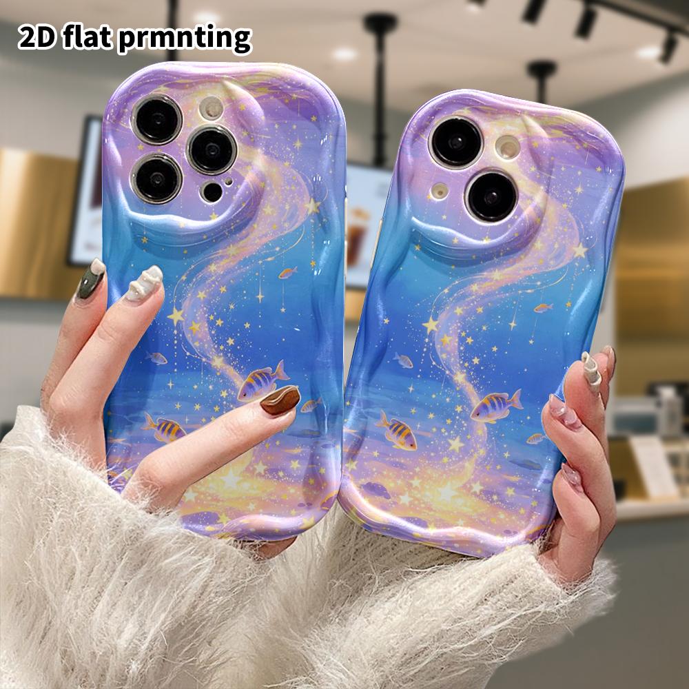 Phone Case: 2D Flat Design, Compatible with iPhone 18 17 16 15 14 13 12 Pro, Phone Decoration, Starlight Galaxy, Halloween and Christmas Gifts