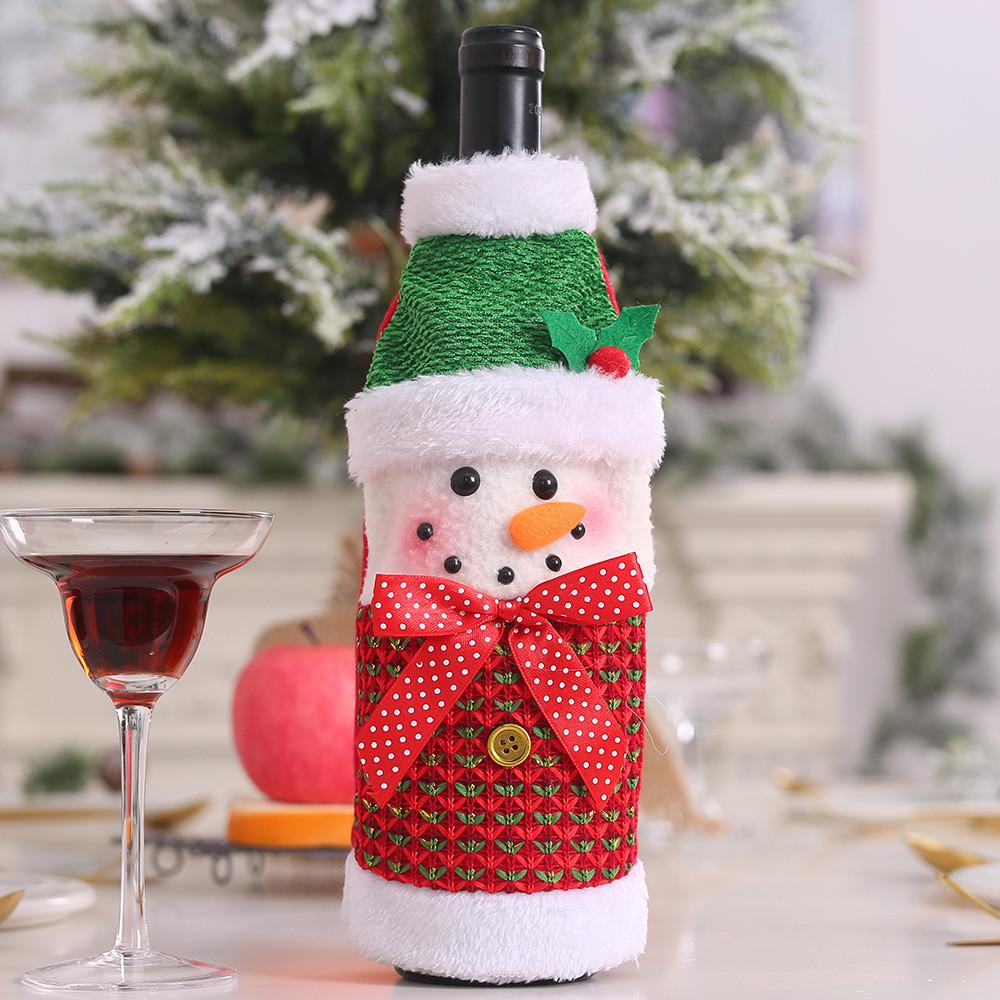 Cheerful Claus Santa Wine Bottle Sleeve Crafted From Durable Polyester Material