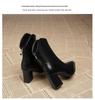 2025 Trendy Pointed Toe Chunky Heel Ankle Boots for Women - High-End Petite French Style