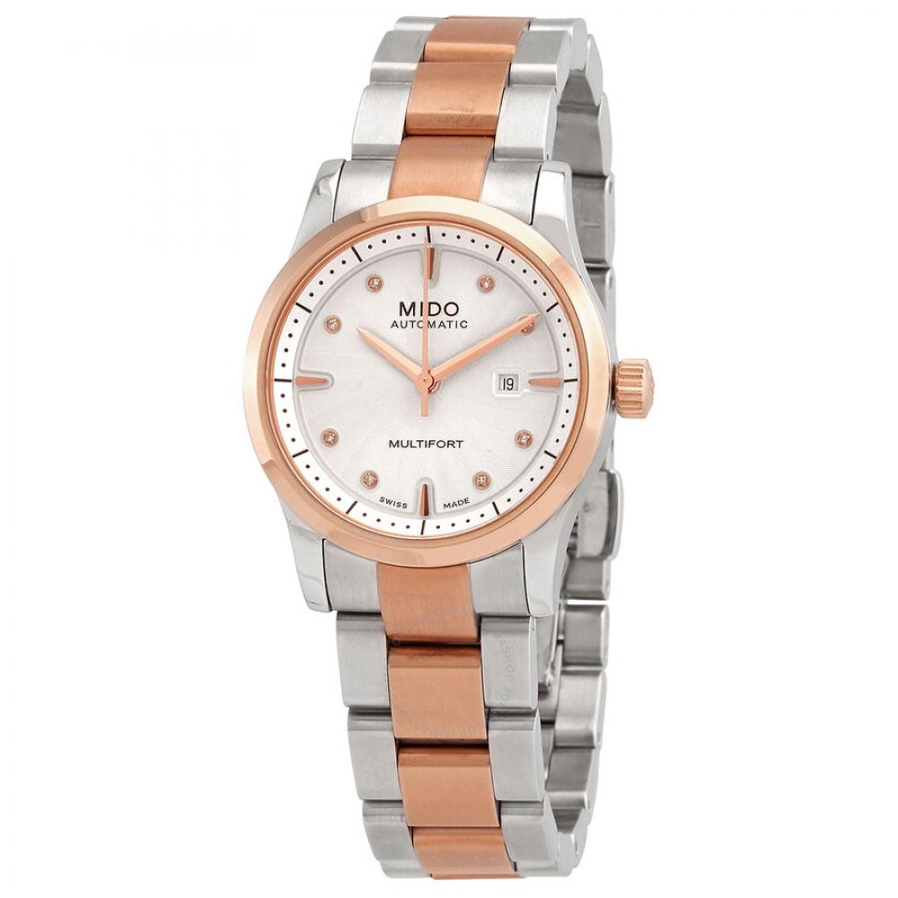 

Mido Multifort Automatic Diamond White Dial Ladies Watch M005.007.22.036.00 M0050072203600
