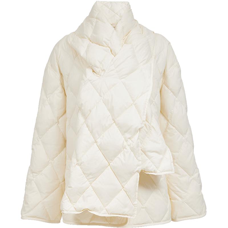 

VEROMODA 2025 Winter 90% Duck Down Jacket with Integrated Scarf M