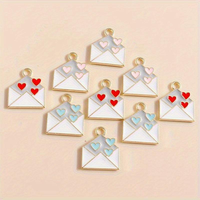 Самодельные DIY Сплав Капельное Масло Аксессуары Парный Браслет Подвеска Брелок Кольцо для Волос Подвеска Ювелирные Изделия 10pcs