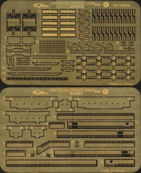 Flyhawk Models Scale US Navy Aircraft Carrier Essex Trumpeter Plastic Model Parts FLYFH700025 1/700 (for 05728/29/30)