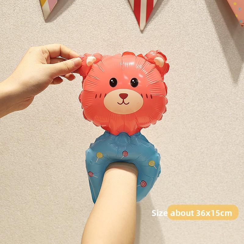 Children's Cartoon Wrist Balloons, Birthday Decorations, Kindergarten Small Gifts, Holding Inflatable Wristbands, Setting Up Stalls, Toys