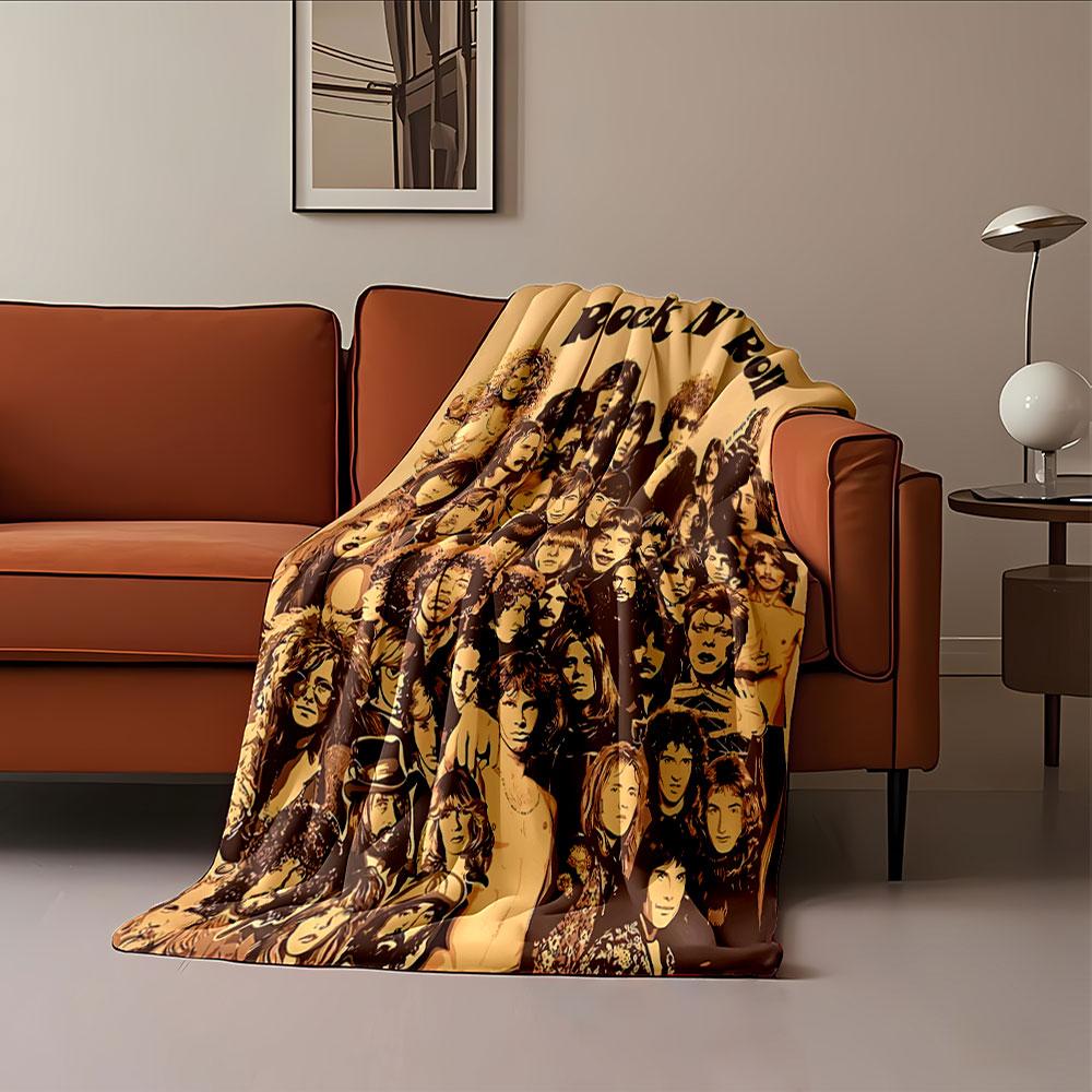 Rock Legends Collage Blanket for All Seasons Blanket Lunch Break Throw Gift