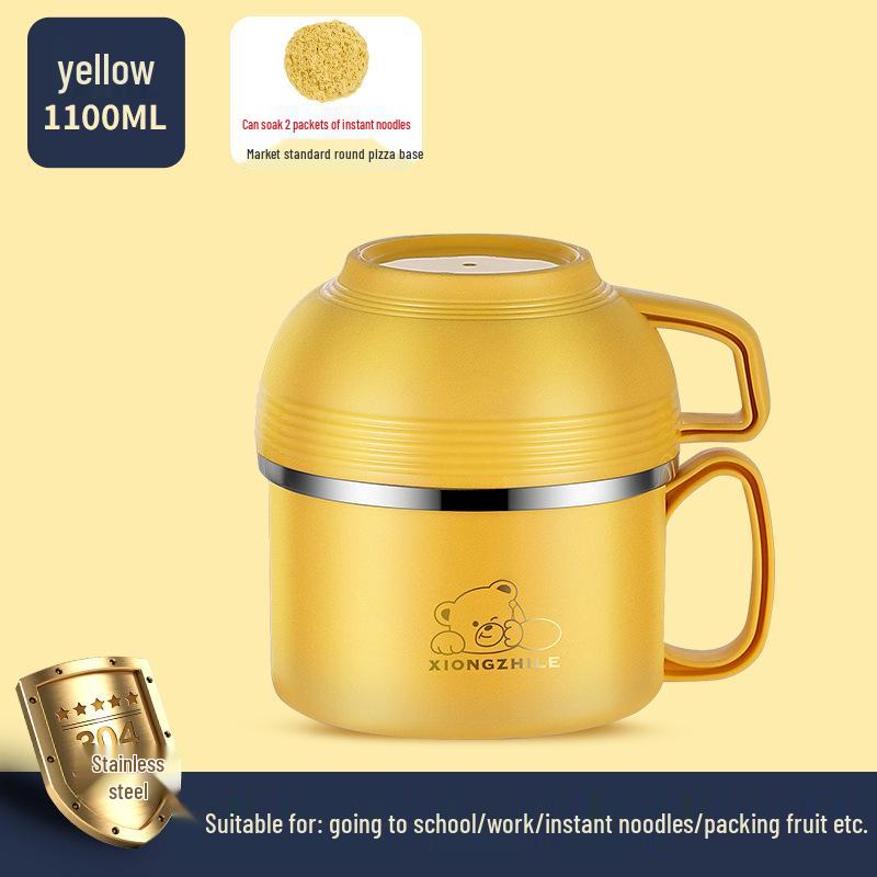 Large Capacity Food Grade Stainless Steel Lunch Box with Insulated Soup Bowl Lid, Easy to Clean - Ideal for Dorms and Adults