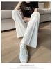 Women's Black High-Waisted Summer Suit Pants - Thin, Floor-Length, Straight, Petite, Narrow, & Wide-Leg Options