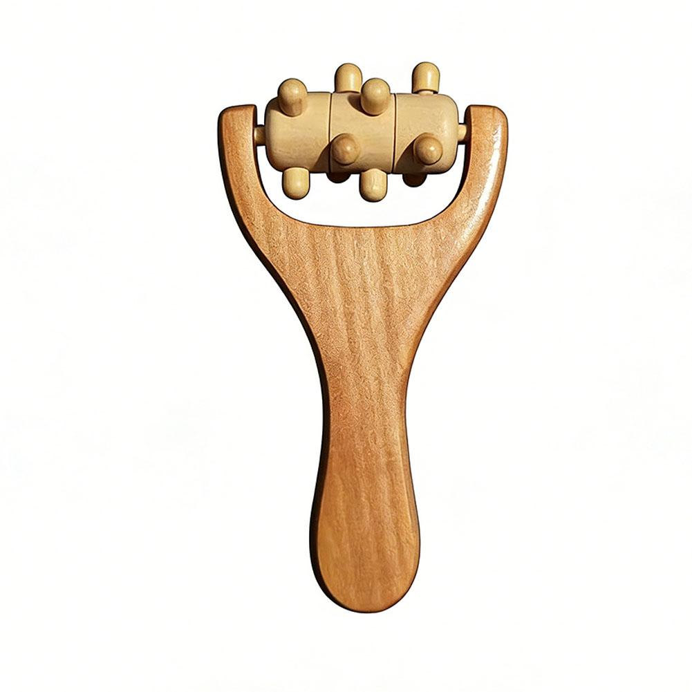Wooden Roller Massager Therapy Body Massager Face Shoulder Neck Hand Push Rolling Massager Body Soothing Relaxing Massage Tools
