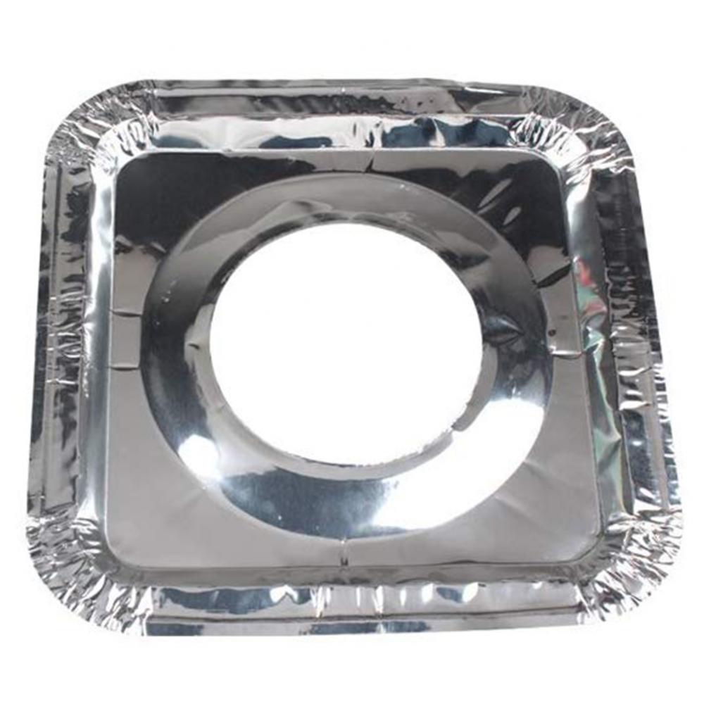 Cover Square 10Pcs Round Gas Cooker Burners Stove Bib Aluminum Foil Anti-oil Mat