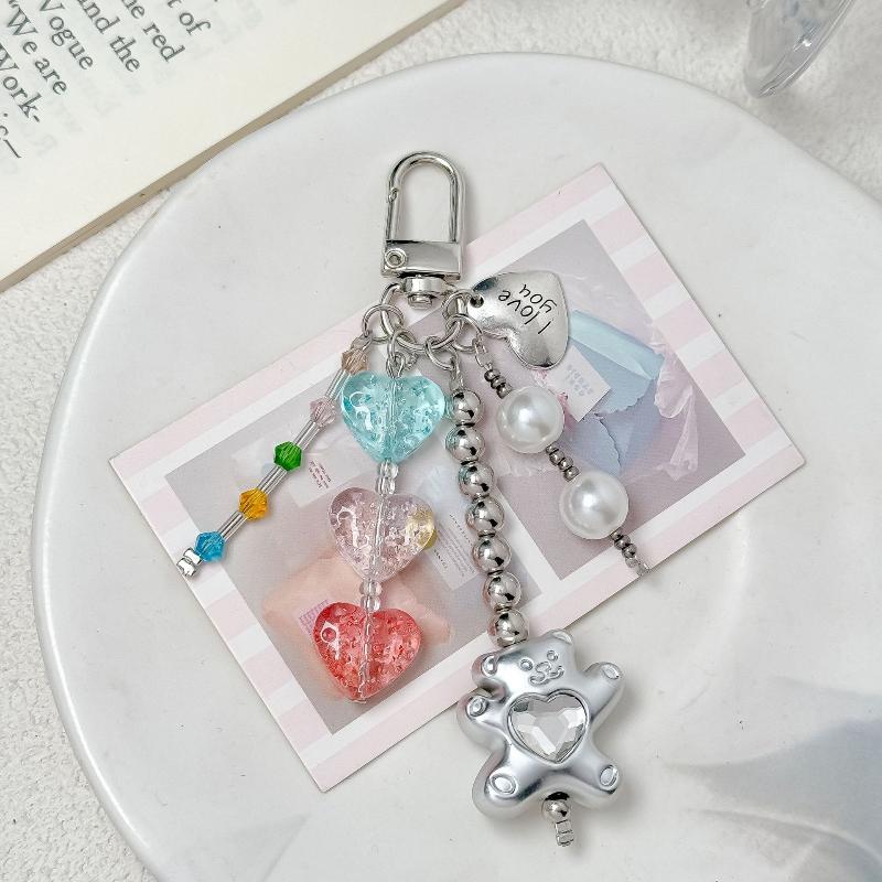 Ins Style Sweet Keychain Trend Backpack Hanging Piece Bag Charm Car Key Chain Girl Jewelry Accessorie Gift