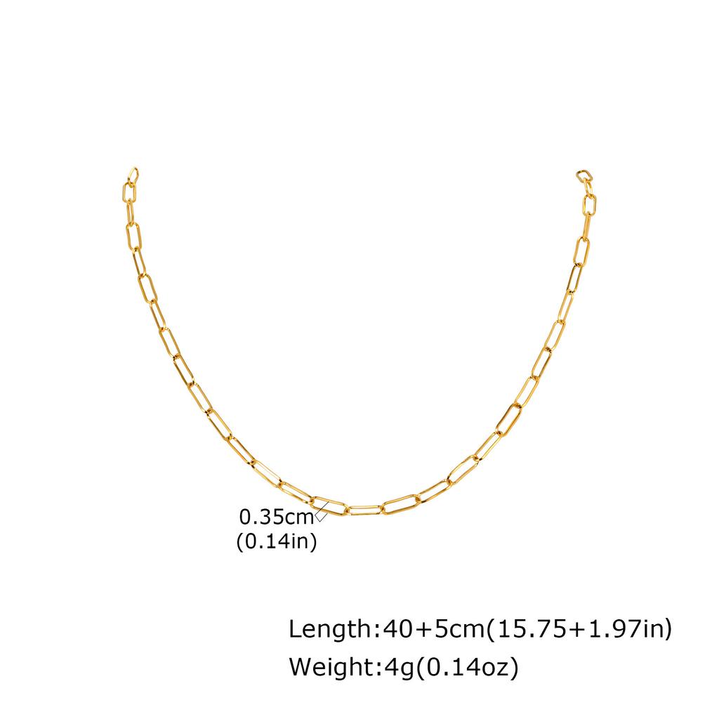 Simple Small Square Chain Necklace, Versatile And Cold Wind Women'S Daily Casual Fashion Accessories Nc-2671