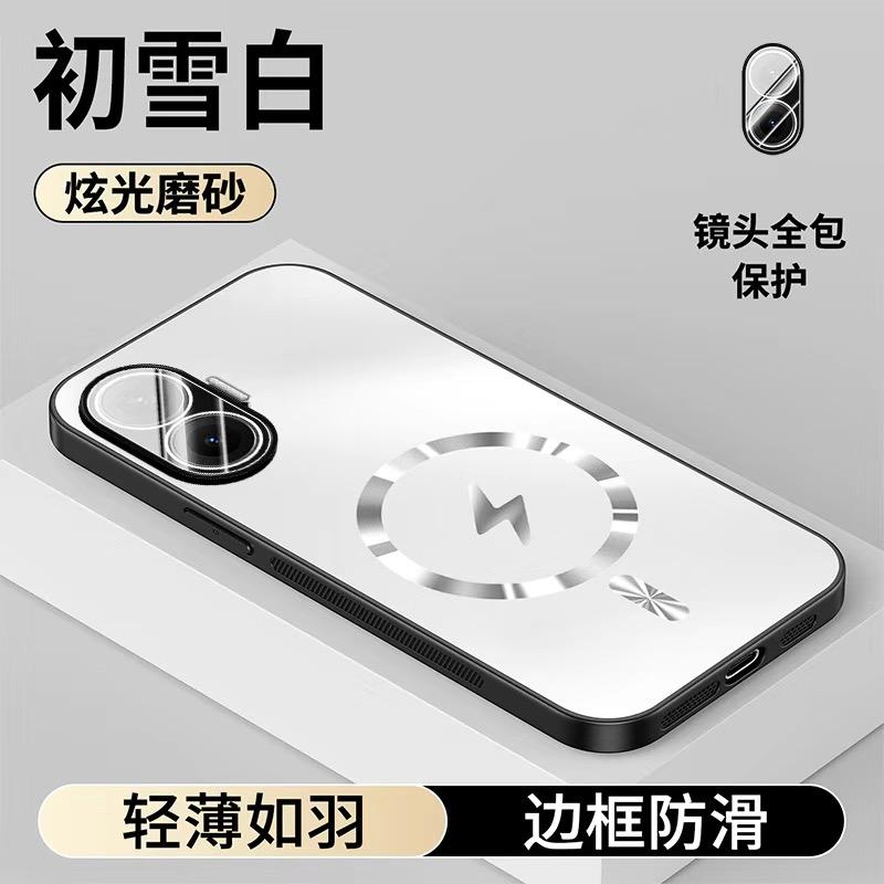 

Case For POCO F7 Case MagSafe Magnetic Phone Back Cover For Xiaomi Poco F7 5G Camera Protection Shell Shockproof Bumper слоновая кость