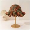 Autumn Winter Best Seller Womens Hand-Knitted Chunky Yarn Cloud Beanie with Wavy Edge Fisherman Hat Warm Beanie for Women