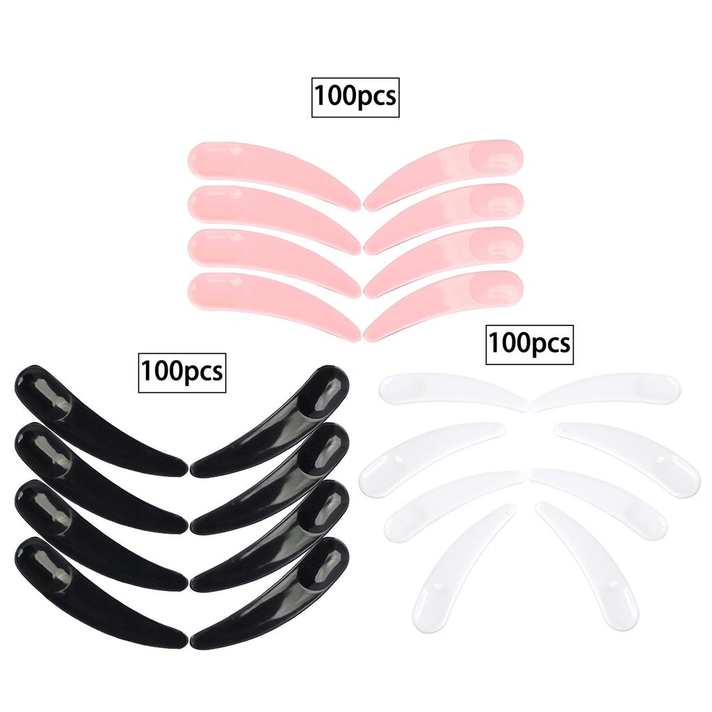 100 Pcs Curved Facial Mask Spoon Crescent Shape Tool for Skincare Eye Cream Application Easy to Clean Reusable Hygienic Beauty Essential