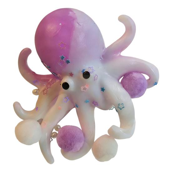 

Реалистичная осьминог-пищалка Мягкая медленно восстанавливающаяся игрушка-антистресс Милый гаджет-декомпрессор из ТПЭ для детей и взрослых фиолетовый