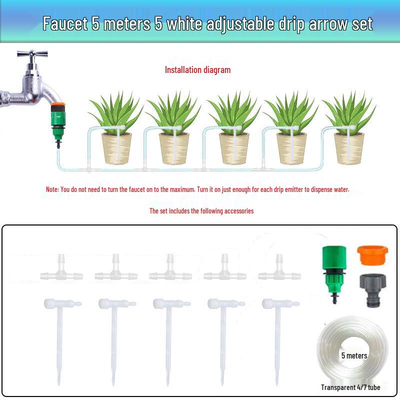 Automatic Adjustable Drip Irrigation System for Potted Plants - Ideal for Lazy Gardeners & Travelers