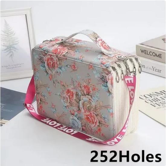 Barevné Květiny 200/252 Děrový Penál Záclona Kreativní Skica Multifunkční Velkokapacitní Kreslení Studentský Set Penálu