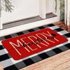 2D Flat Printed Christmas Floor Mat Non-Slip 3D Illusion Rug Round Vortex Carpet  Outdoor