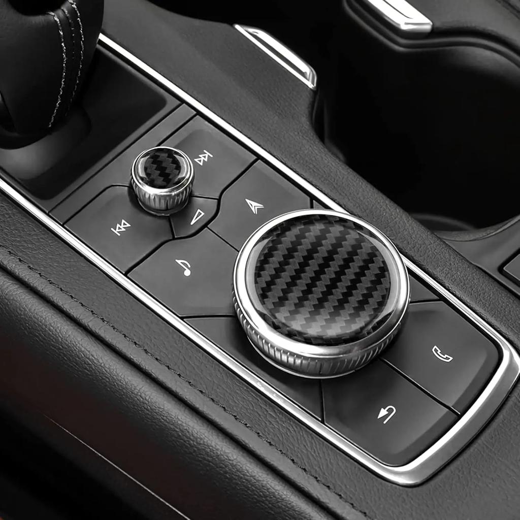 Carbon Fiber Multimedia Button Panel Cover Sticker Interior Trim for Cadillac CT5 CT6 XT4 XT5 XT6 Accessories