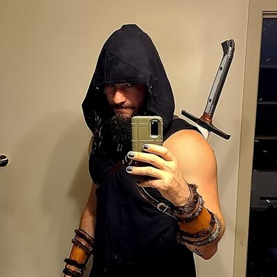 Steampunk Rock Warrior Shoulder Wrap Hat, With Adjustable Cufflinks, Cosplay Vampire Hooded Cloak, Mardi Gras Halloween