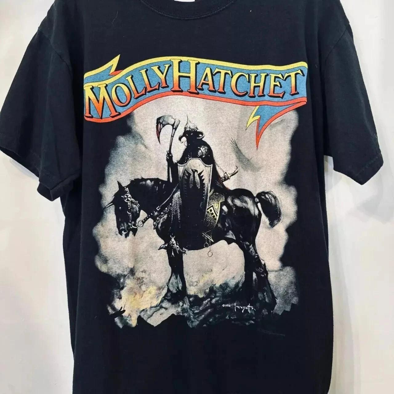 

Molly Hatchet Tour Concert Graphic Black Cotton T shirt Unisex S-4XL New Spring/Summer Arrivals Streetwear Men Women 5XL різнокольоровий