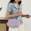 Solid Color Nylon Crossbody Bag Multi Pocket Casual Shoulder Bag for Women