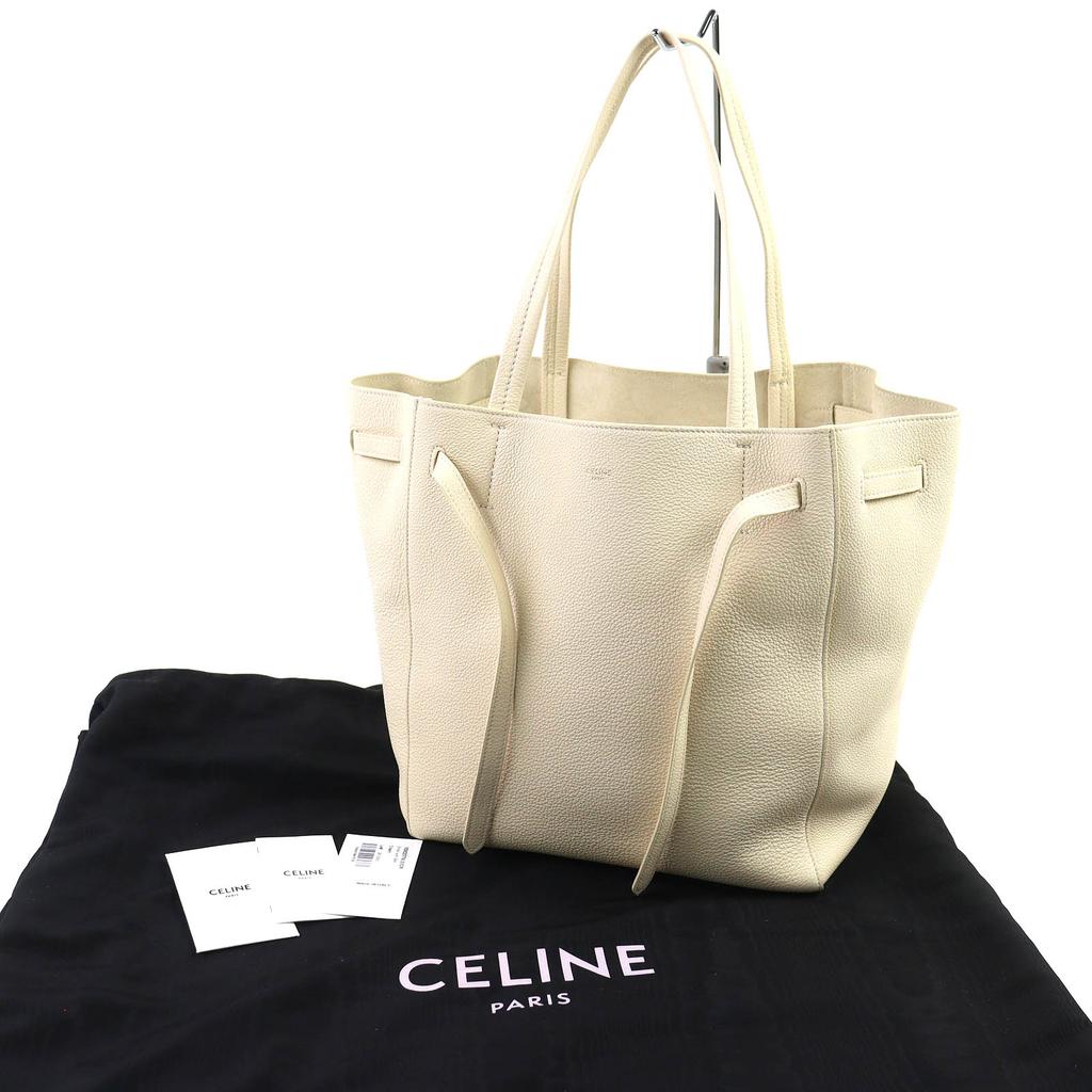 Excellent CELINE Tote Bag Kava Phantom Small cream Soft grain calf Leather 18902 Used