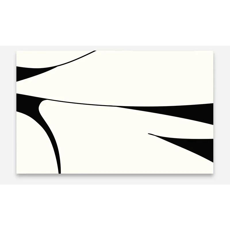 

Black White Geometric Area Rug Luxury Abstract Line Living Room Carpet Non-Slip Coffee Table Bedroom Floor Mat High-End 60*90cm