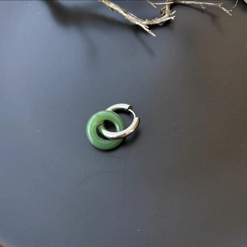 

Niche Style National Trendy Style Male and Female Personality Unique Jade Earrings Jade earrings single