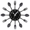 Personalized Kitchen Wall Clock with Knife and Fork Design - Silent and Stylish Decor