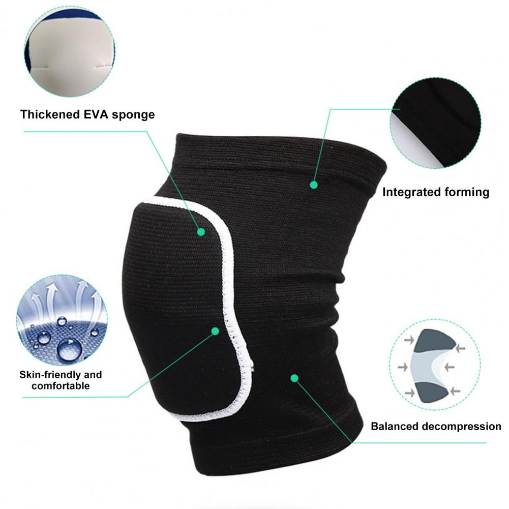 1 Pair Breathable Knee Pads Shock Absorption Extra Soft Knee Braces Ultra-thick Elbow Wraps Joints Support Sports Supplies