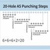 6-Hole Binder Hole Puncher Transparent Round Hole Paper Punching Machine Portable Manual Punching Loose Leaf Hole Puncher