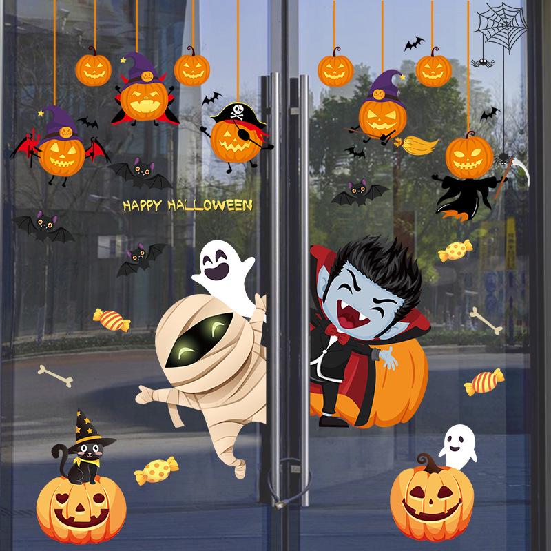 Halloween Window Cling Stickers for Kindergarten & Store Decor