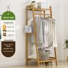 Bamboo Floor-Standing Clothes Rack & Wardrobe Organizer