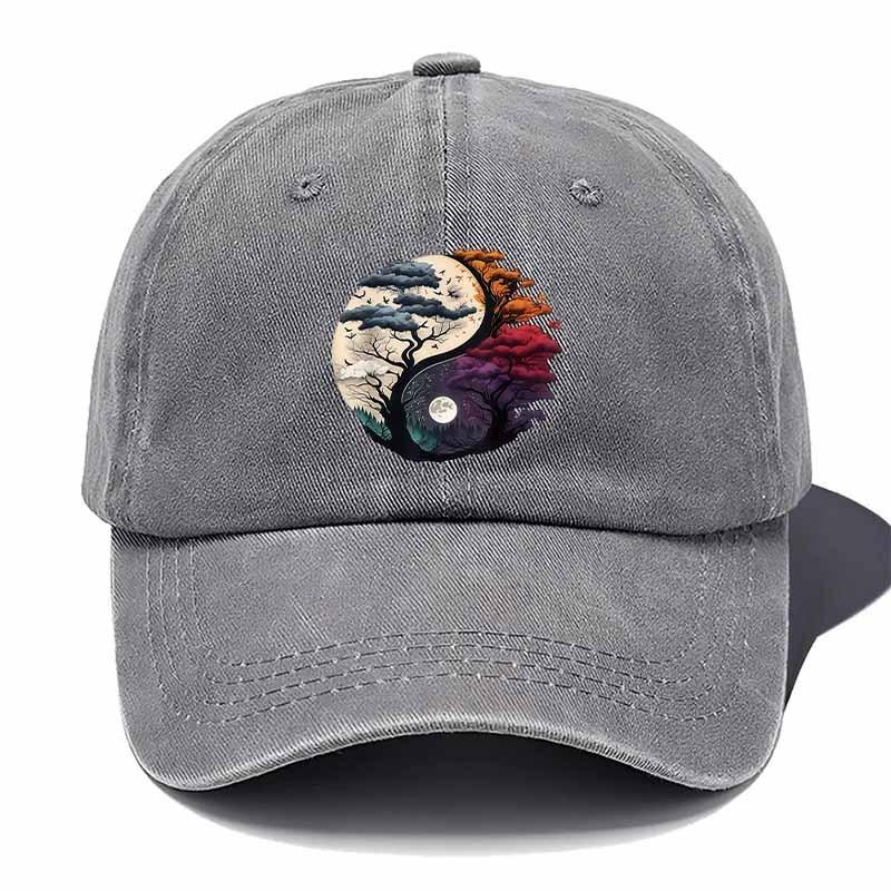 Stylish Yin Yang Hat Stylish Baseball Cap with Yin Yang Symbol  Black Green Brown Gray OptionsAppropriate for Any Season
