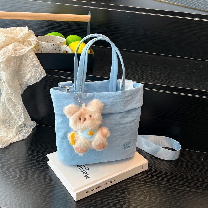 Korean simple Oxford cloth handbag bag women's summer fashion lightweight bucket bag versatile shoulder messenger bag