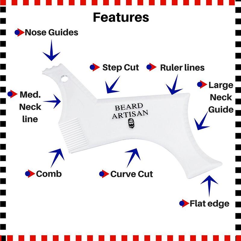 Herren Bartkämme Formung Styling Schablone Kamm Transparent Für Haartrimm Bärte