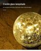 Solar-Powered Glass Crackle Light - Outdoor Garden Decoration, Creative Hanging Mason Jar for Christmas & Wishing Lights