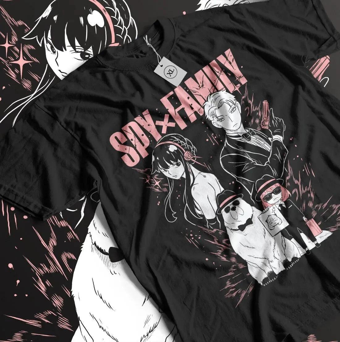 Spy X Family Cotton T-Shirt Anime Loid Forger Anya Forger Unisex Tee 3XL
