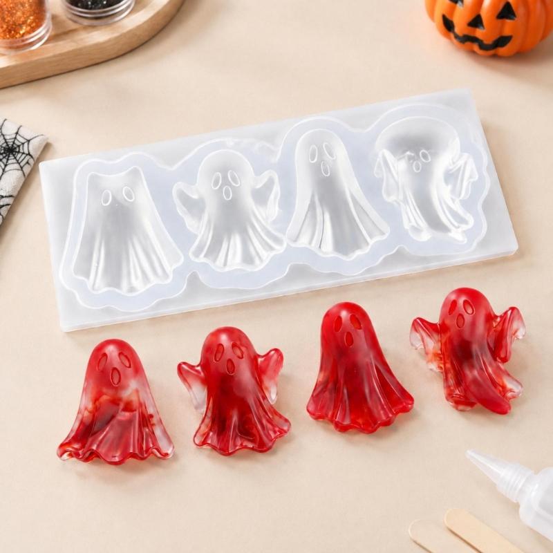 Halloween Resin Mold with Separate Cavities for Casting Pendants, Keychains, Magnets, and Themed Decorations in One Pour