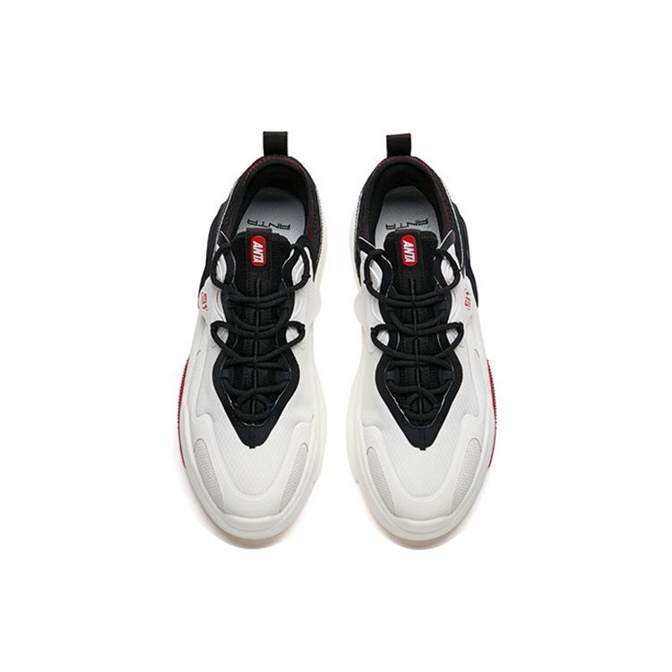 Anta AT91 Lifestyle Series Trendy Casual Non-Slip Wear-Resistant Low-Top Skate Shoes Men Sneakers White Black Red 112218072-3
