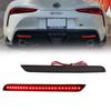2PCS Smoke Rear Bumper Red LED Reflector Tail Lights For 2020-2022 ...
