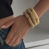 Vintage Acrylic Bamboo Beads Bracelet for Women Multi Color Stretchy Resin Girls Charm Couple Bangles Gift Men Jewelry