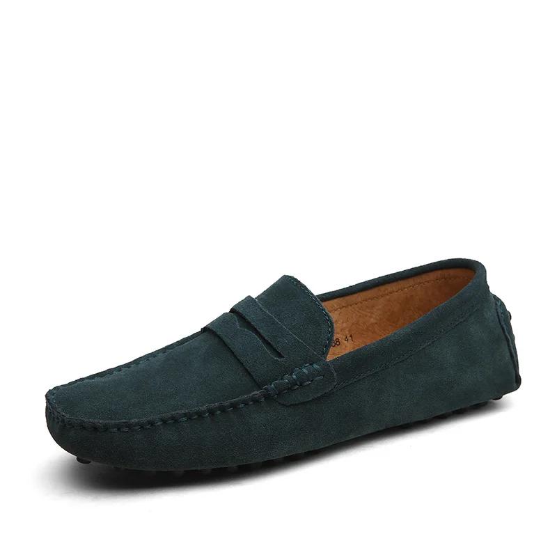 Plus 50 51 52 Spring Autumn Moccasins Men Loafers High Quality Genuine Leather Shoes Classic Suede Flats Lightweight Driving