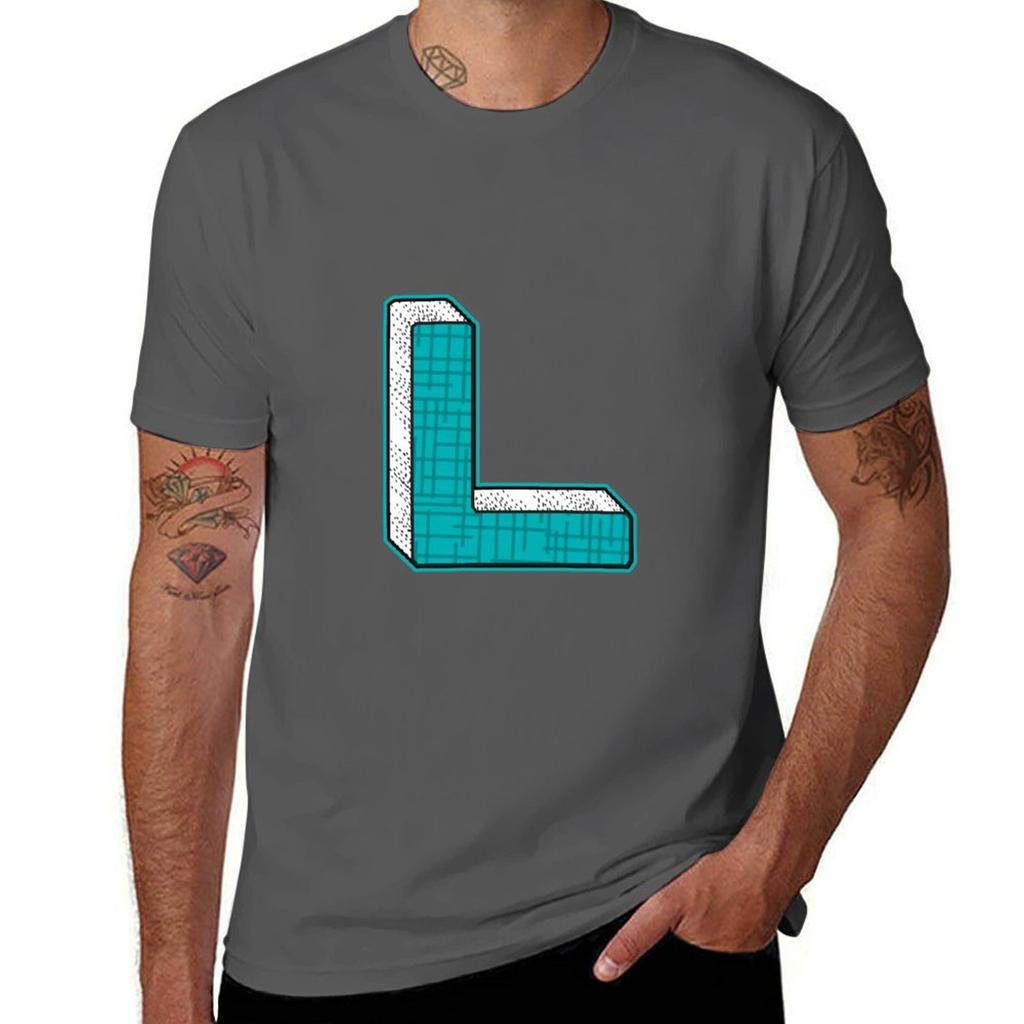 Alphabets Blue YWZMLS 5 TShirt T Shirt Man Designer T Shirts with Prints TShirt