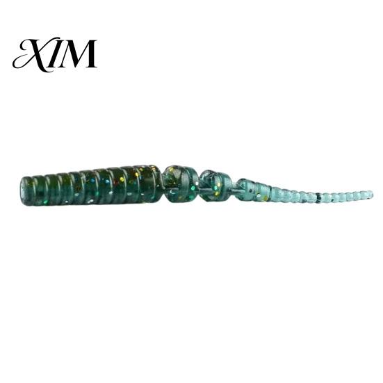 Bass Fishing Lures 50Pcs Bionic Worm Soft Bait, 40MM/0.37g 50MM/0.45g Artificial Lure with Needle Lightweight Baits Tail, Swim for Freshwater