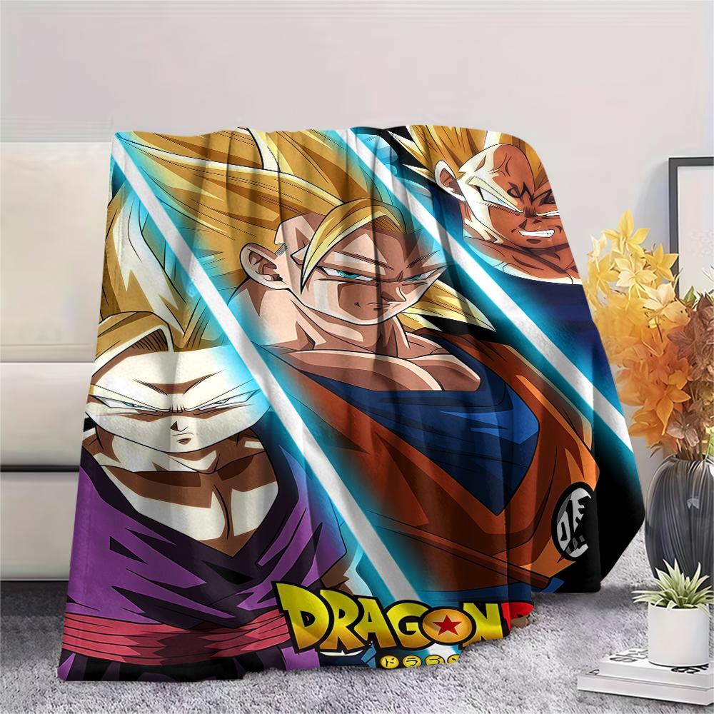 Dragon Ball characters Print Flannel Blanket,High quality Comfortable for All Seasons,Home Decor,Warmth and Comfort,Perfect for Christmas Gifts